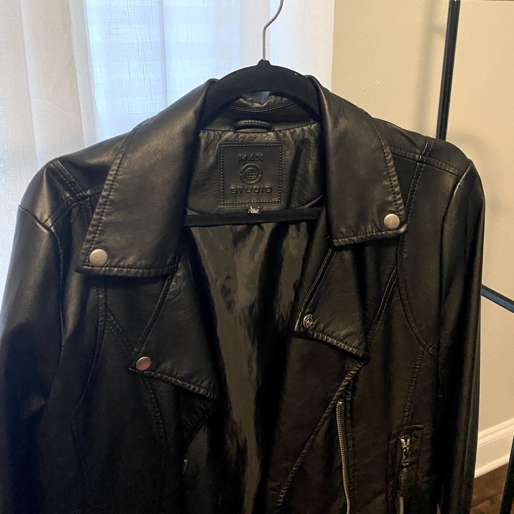 faux leather jacket